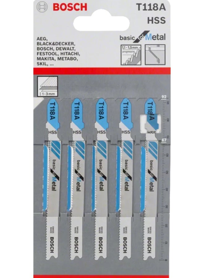 BOSCH Jigsaw Blades Basic For Metal T118A BOSCH - Image 2