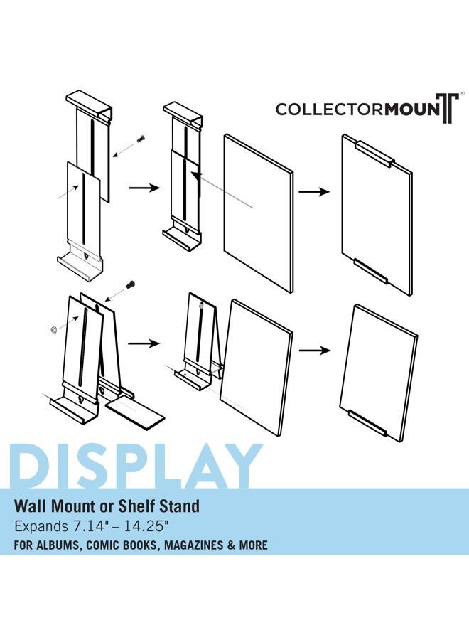 CollectorMount Album Mount Vinyl Record Shelf Stand and Wall Mount, Invisible and Adjustable (5) - Image 3