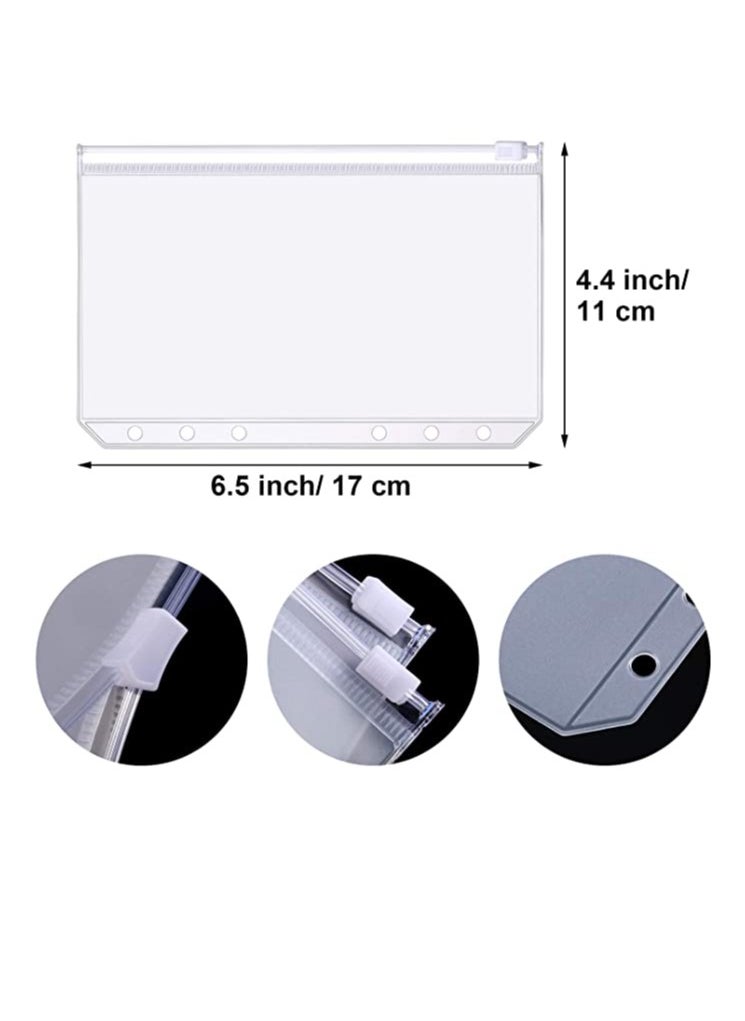 Generic Plastic binder pockets size A6 zipper water resistant folders 6 slots  - Image 1