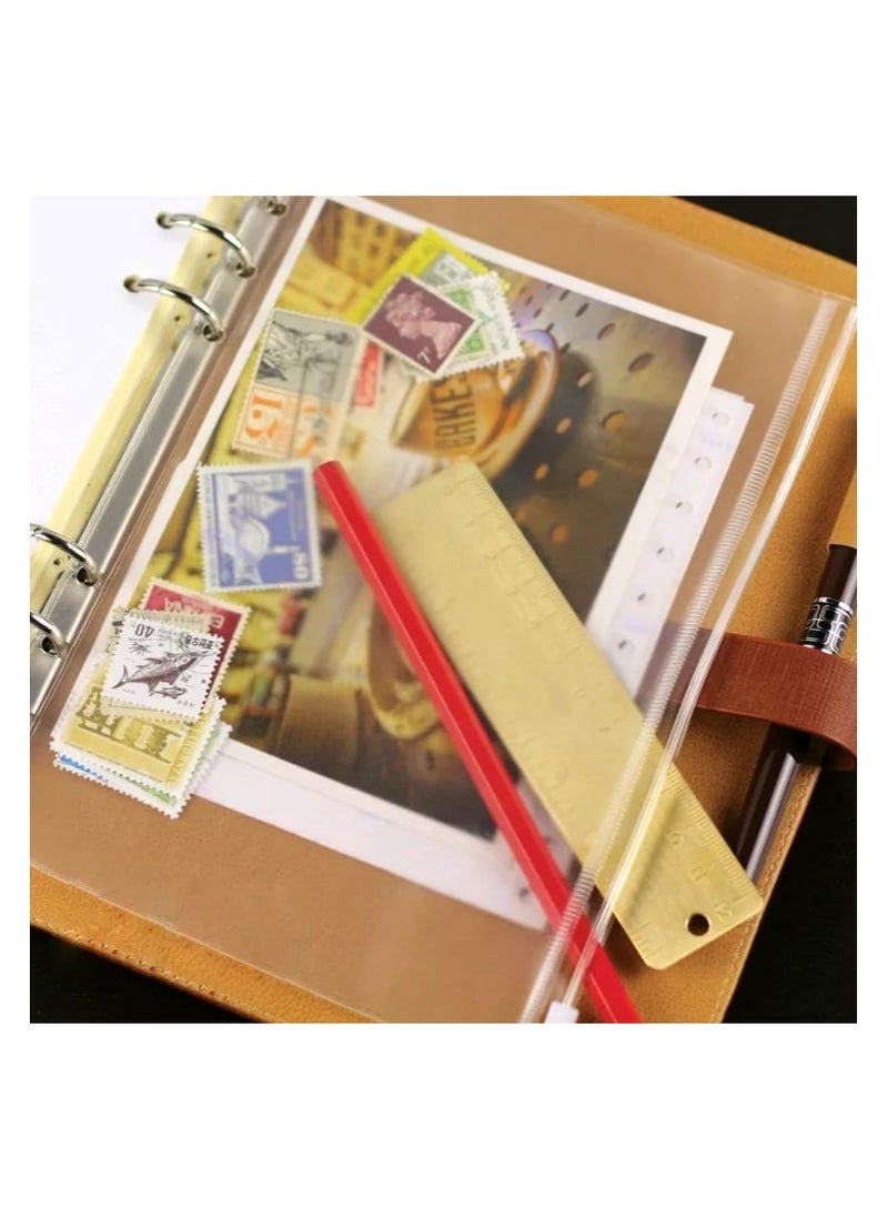 Generic Plastic binder pockets size A6 zipper water resistant folders 6 slots  - Image 4