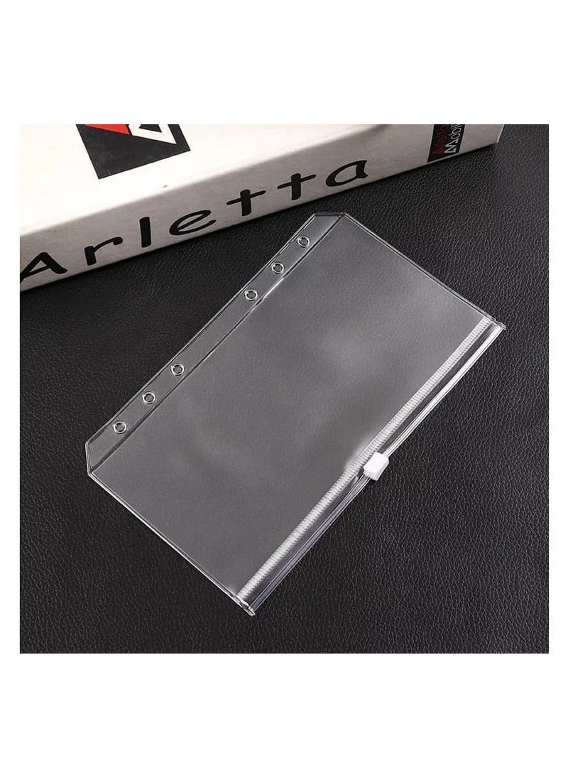 Set of 5 plastic binder pockets, with a zipper closure - Image 2