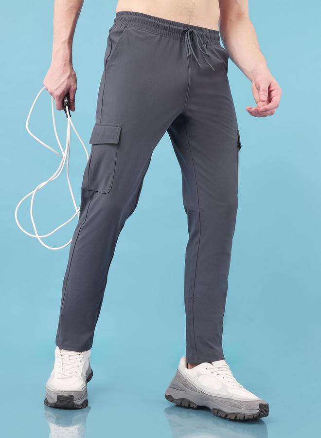 Technosport Technosport Solid Stretch Cargo Pants with Drawstring  - Image 4