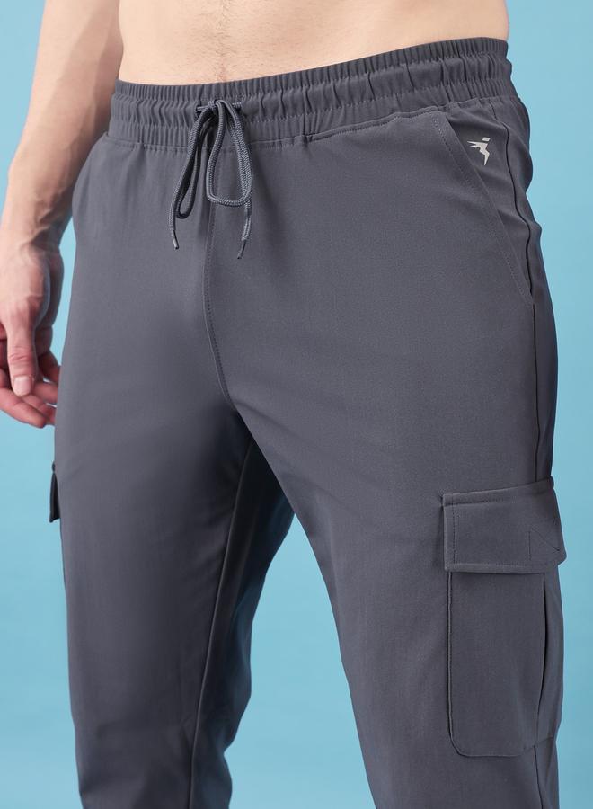 Technosport Technosport Solid Stretch Cargo Pants with Drawstring  - Image 3
