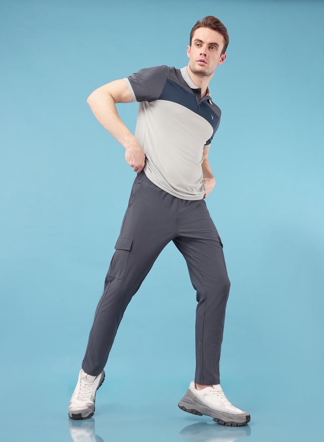 Technosport Technosport Solid Stretch Cargo Pants with Drawstring  - Image 1