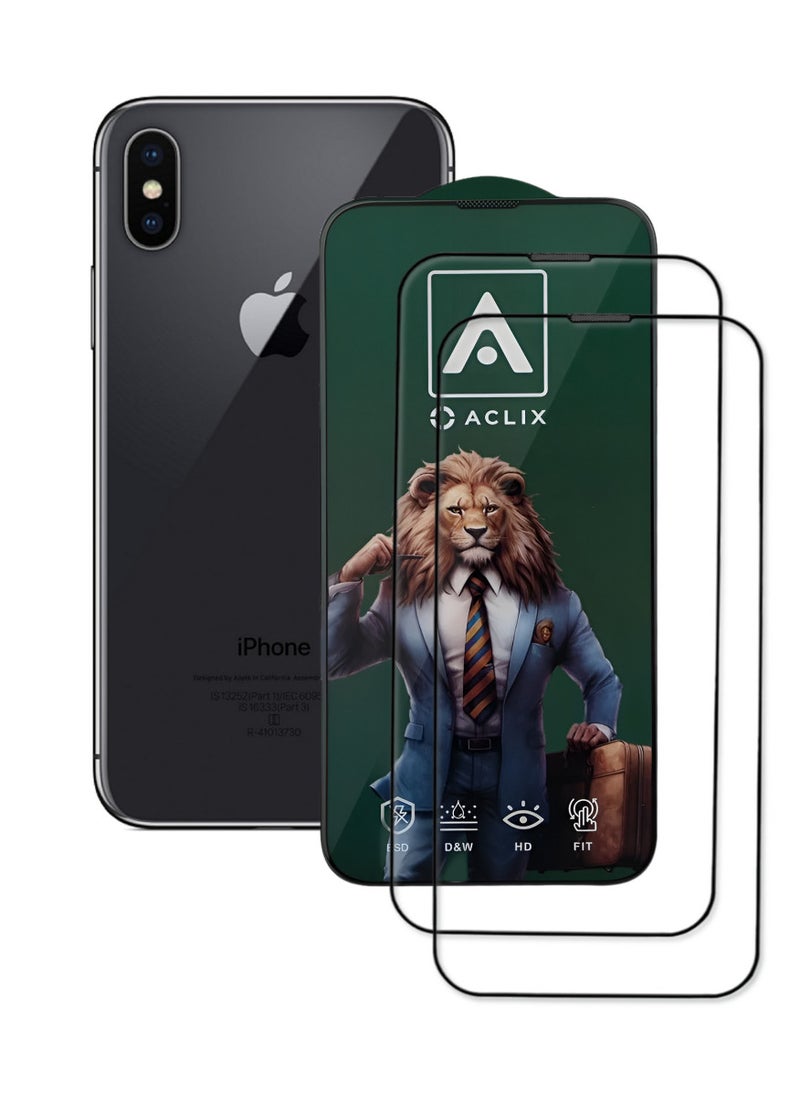 أكاليكس قطعتين، واقي شاشة عالي الجودة لهاتف آيفون XS ماكس - Image 1