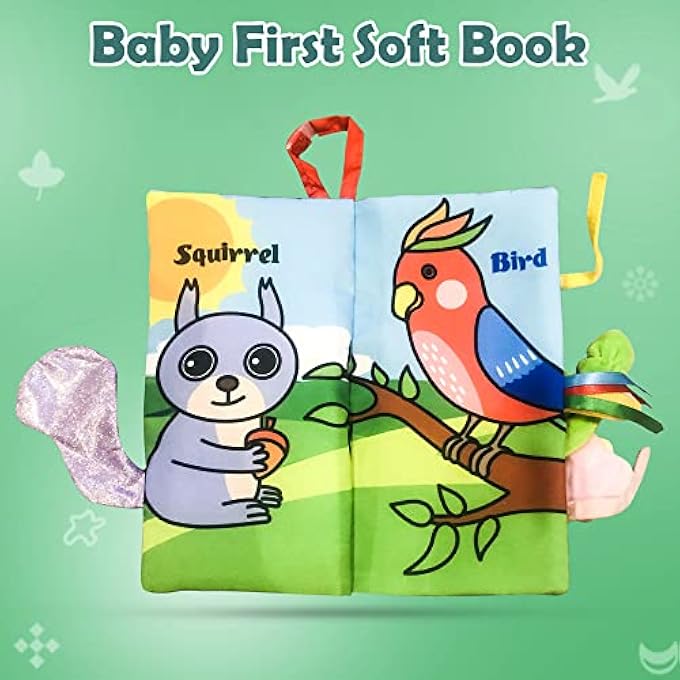 BABY BOOKS SOFT CLOTH BOOK TODDLERS STROLLER SENSORY TOY BOY GIRL BABY TOYS 0-3 0-6-6 6-12 MONTHS 1 2 3 YEAR OLD (GARDEN) - Image 4