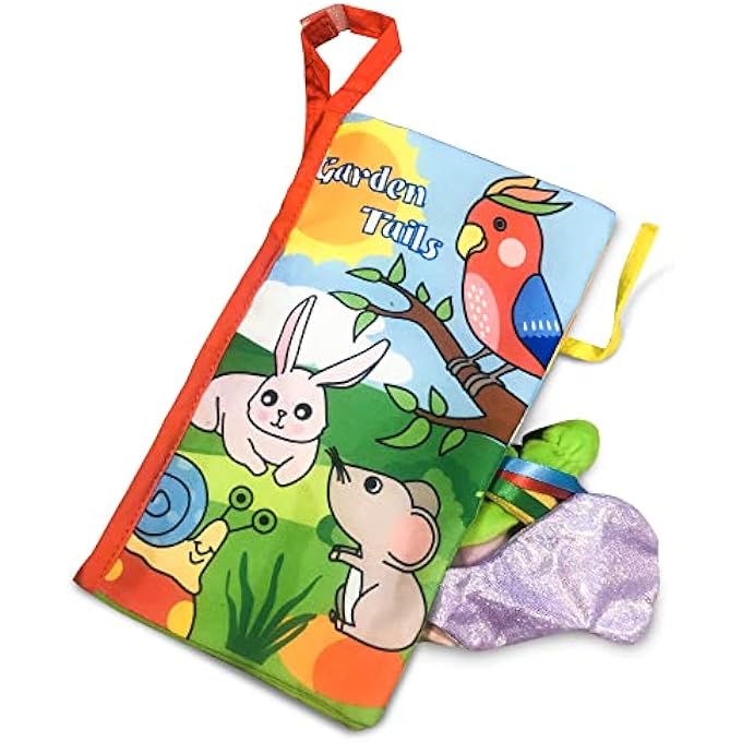 BABY BOOKS SOFT CLOTH BOOK TODDLERS STROLLER SENSORY TOY BOY GIRL BABY TOYS 0-3 0-6-6 6-12 MONTHS 1 2 3 YEAR OLD (GARDEN) - Image 1