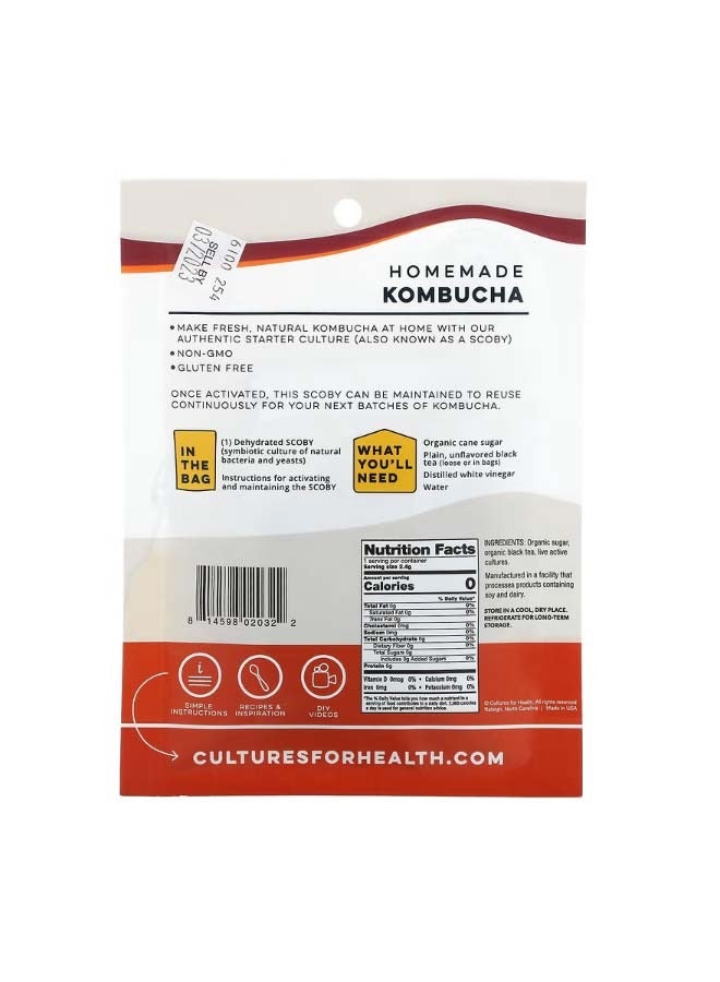 CULTURES FOR HEALTH Kombucha 1 Packet 0.08 oz 2.4 g - Image 1