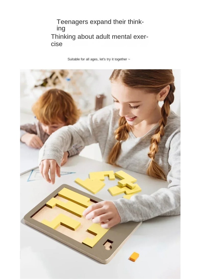 ألغاز هندسية خشبية، تحدي المستحيل، حرق الدماغ، تخفيف الضغط، ذكاء العقل، أحجية الصور المقطوعة للأطفال - Image 5