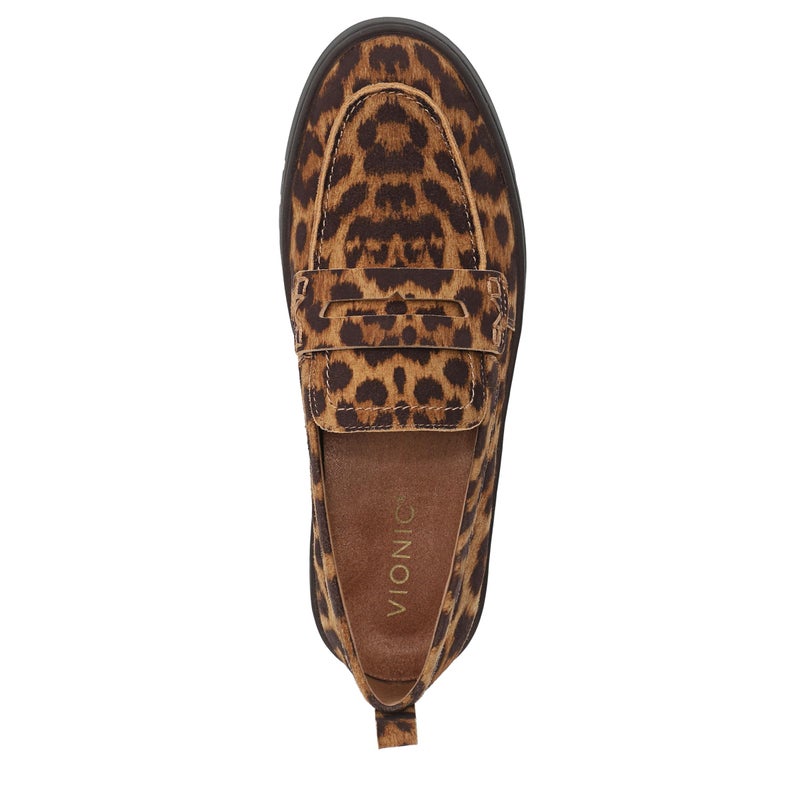 Vionic Womens Uptown Loafer Tan Leopard Suede - Image 5