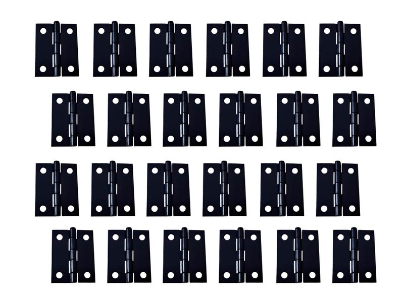 QCAA Narrow Butt Utility Hinge Swaged with Removable Loose Pin for Cabinet Door or Box Hinge 2 x 112 x 14mm Flat Black 24 Pack Made in Taiwan - Image 2