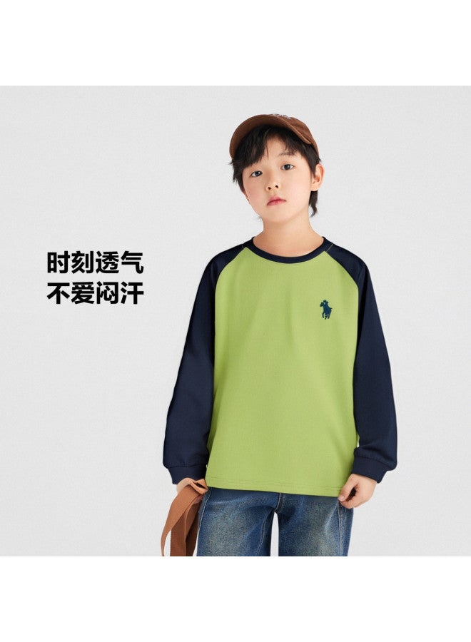 Zuoxi Boys' Long Sleeve Cotton T-shirt | Spring/autumn Base Layer | Kids' Hoodie | Stylish Loose Top | Big Boys' Clothing - Image 3
