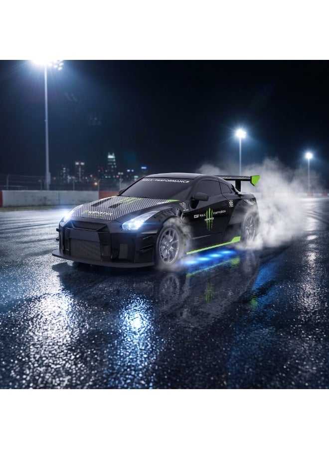 1:24 Scale Simulated Nissan GTR RC Drift Car 4WD – 20 Km/h High-Speed Remote Control Racing Toy with 2.4GHz Controller & USB Rechargeable Battery - Image 5