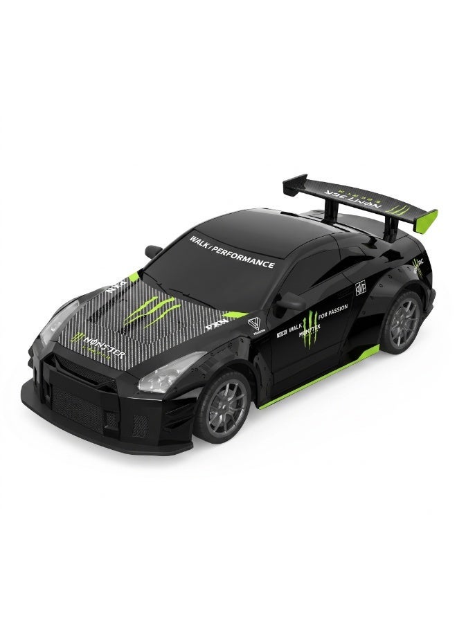 1:24 Scale Simulated Nissan GTR RC Drift Car 4WD – 20 Km/h High-Speed Remote Control Racing Toy with 2.4GHz Controller & USB Rechargeable Battery - Image 3
