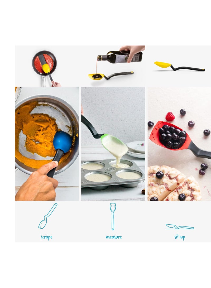 Dreamfarm ملعقة دريمفارم ميني سوبون غير لاصقة من السيليكون لخلط الطعام وكشط البرطمانات، تقيس 5 مل، 8 بوصات، متينة، سهلة التنظيف، مثالية للخلط والكشط، صفراء - Image 2