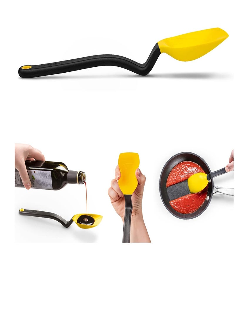 Dreamfarm ملعقة دريمفارم ميني سوبون غير لاصقة من السيليكون لخلط الطعام وكشط البرطمانات، تقيس 5 مل، 8 بوصات، متينة، سهلة التنظيف، مثالية للخلط والكشط، صفراء - Image 5