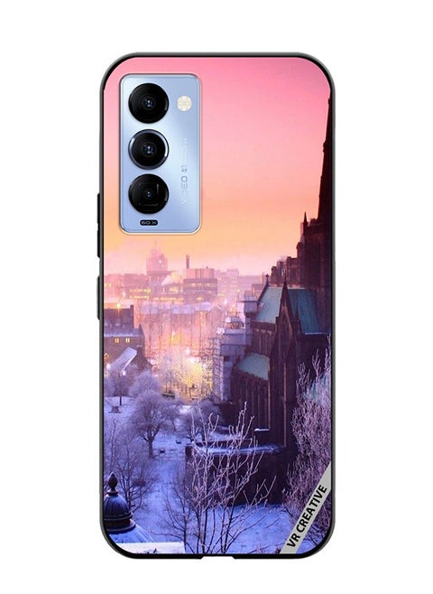 Protective Case Cover For Tecno Camon 18/18 P Quebec Winter Design Multicolour