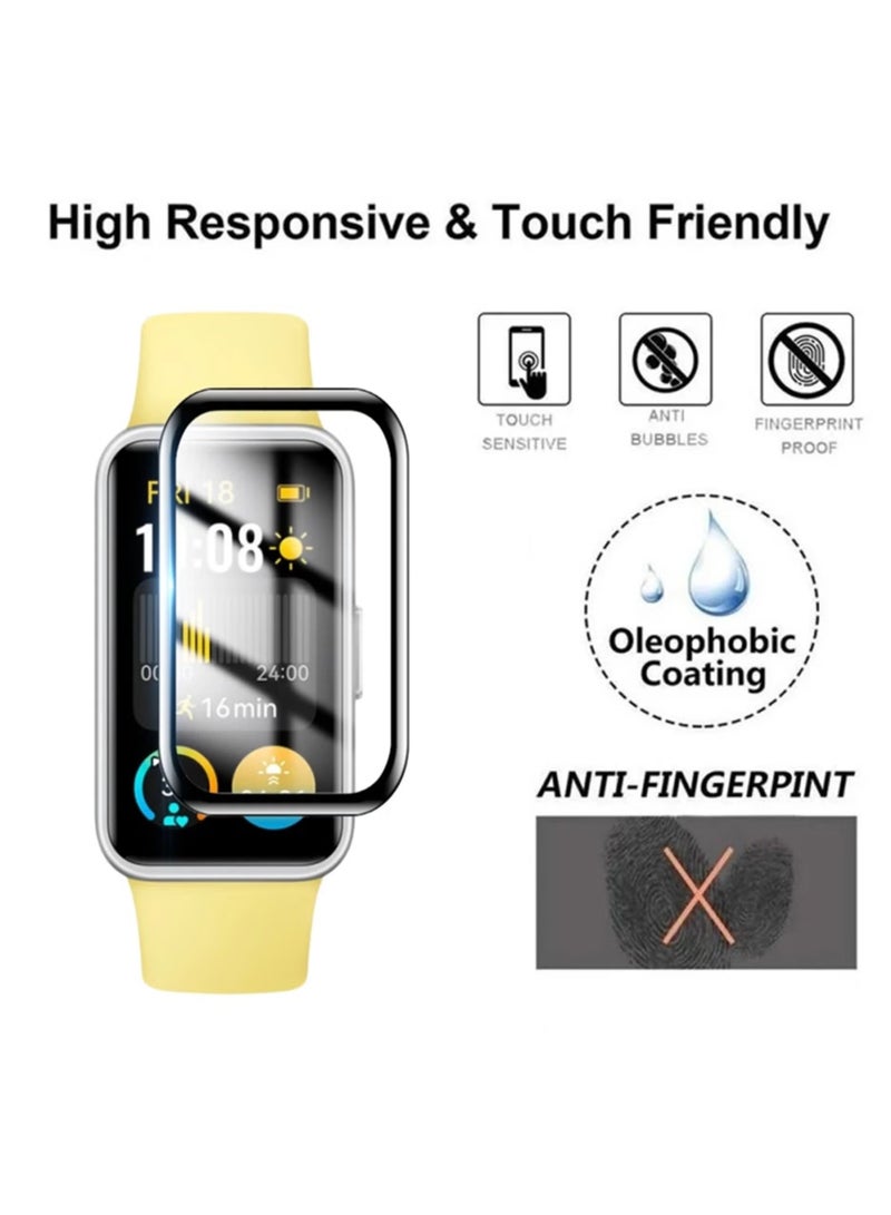 Ceramic Explosion Proof 3D Curved Screen Protector For Huawei Band 9 -Clear/Black  - Image 2