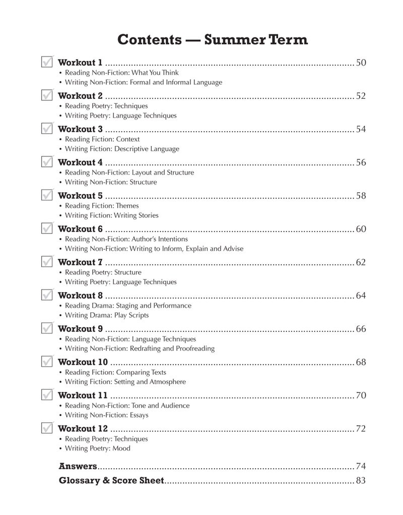 New Ks3 Year 8 English 10Minute Weekly Workouts - Image 1