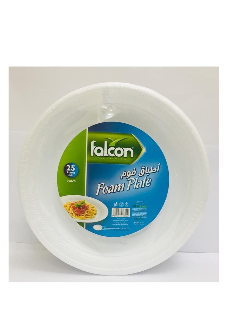 Falconpack Falcon Foam Plate 9Inch × 25'S - Image 1