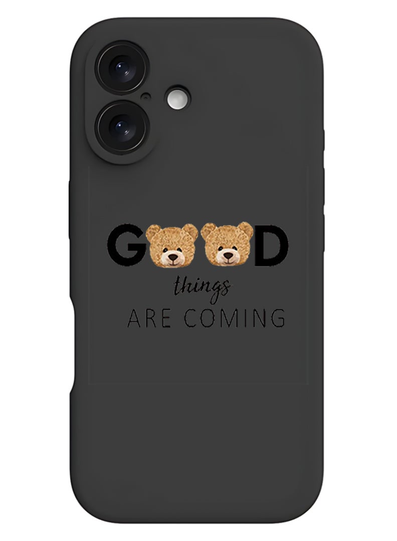 Theodor Protective Slim Fit Case Liquid Silicone Cover with Full Body Protection Anti-Scratch Shockproof Case For Apple iPhone 17 (Black) Good thingsa are coming - Image 1