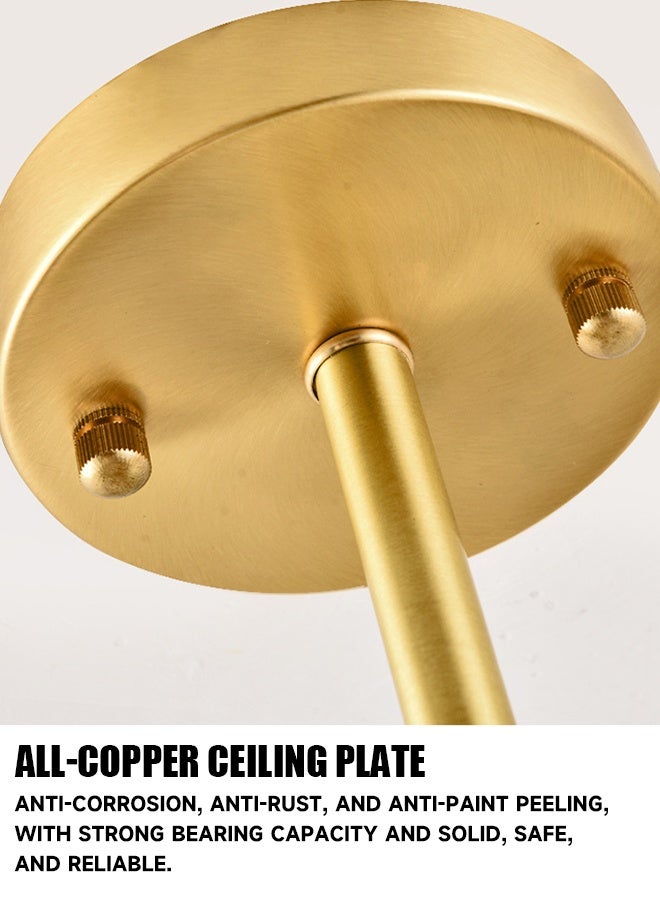 Golden Nordic style and minimalist luxury style modern feng shui crystal lamp,9-Light, three colors,  suitable for dining room, home, living room and kitchen, ceiling suspension lamp - Image 4