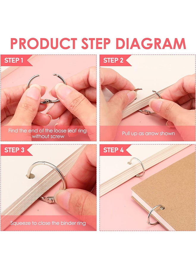 Depend Binder Rings 0.8 Inch, 50 Pcs Book Rings, O Rings For Flashcards Loose, Metal Rings For Index Cards, Silver Loose Leaf Binder Rings For Paper, School, Home Or Office  - Image 3