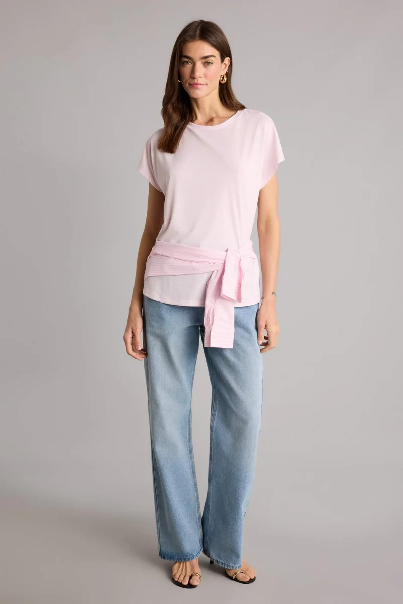 ديفاكتو Crew Neck Basic Short Sleeve T-Shirt