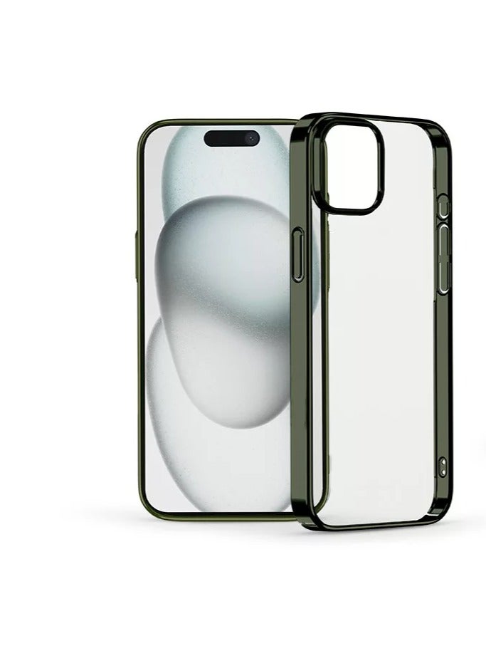 Devia iPhone 15 Plus Case Transparent Drop and Scratch Resistant The protective case is specially designed to withstand drops from a height of up to 1.2 meters in green color - Image 1