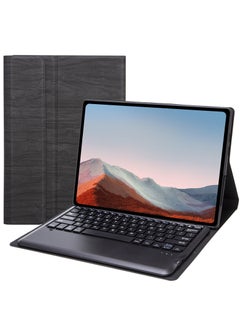 Keyboard Cover Case Compatible with Surface Pro 9, Leather Tablet Protective Cover with Wireless Removable Bluetooth Keyboard & Trackpad Mouse
