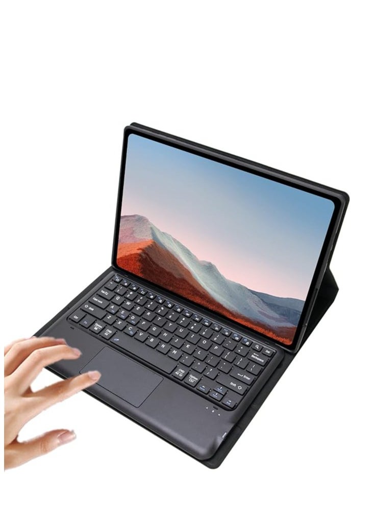 Generic - Keyboard Cover Case Compatible with Surface Pro 9, Leather Tablet Protective Cover with Wireless Removable Bluetooth Keyboard & Trackpad Mouse - Image 1