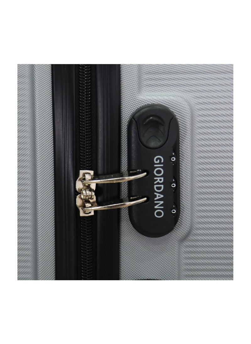 GIORDANO Giordano Luggage Bags Hardside Spinners Trolley 3 PCS Set,Silver  - Image 5