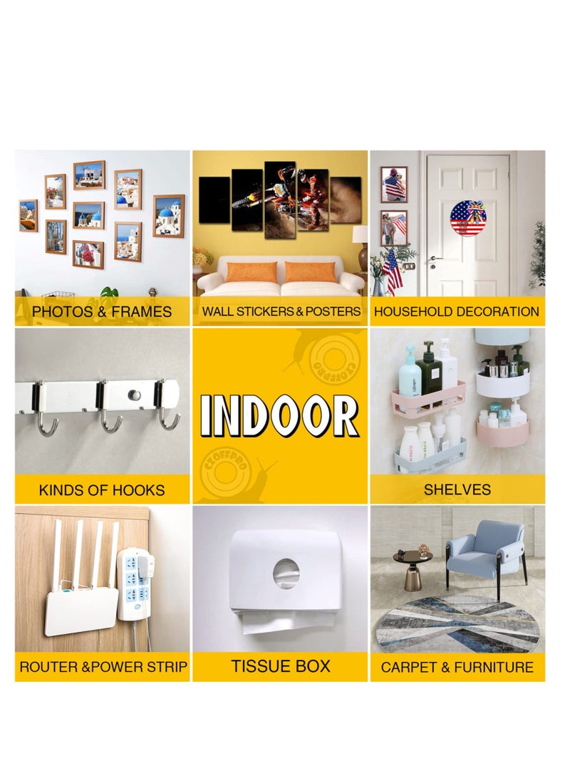 Zikra 2 Pack Double Sided Tape Heavy Duty Mounting Tape for Walls, Removable Adhesive Tape, Strong Sticky Strips Carpet Tape Poster Tape Wall Tape, Transpartent Two Side Tape - 13.33FT - Image 5