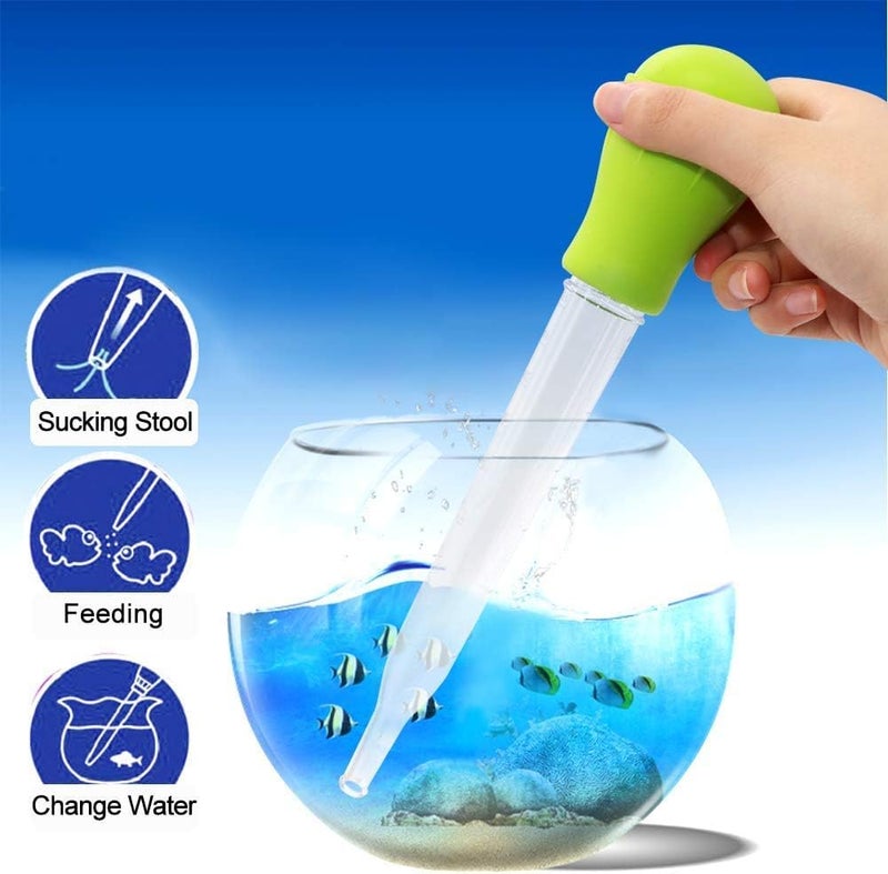 VAYINATO ® 45 ML Green Aquarium Fish Tank Water Changer Water Droppler for Cleaning Fish Tank Waste Remover and Fish Feeding Suits for Small Aquarium and Bowl by Petzlifeworld - Image 5