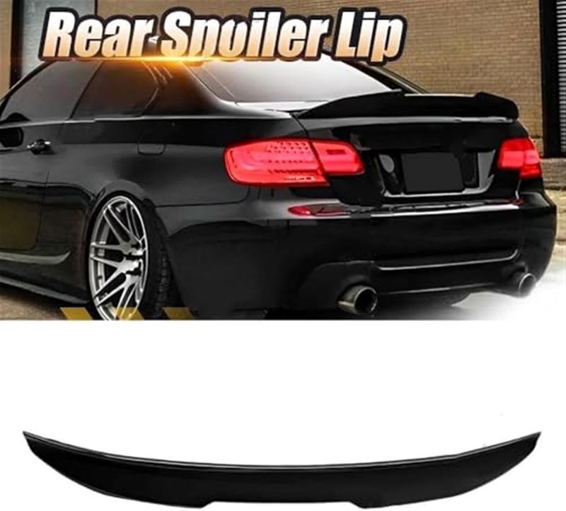 QASULER Gloss Black Rear Bumper Spoiler for BMW 3 Series E92 - Image 2
