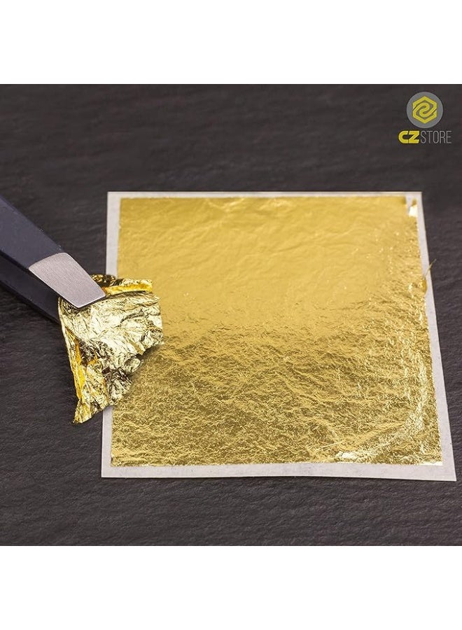 Keepsmiling 25 Pieces Gold Leaf Sheets for Crafts, 14x14 cm - Image 3