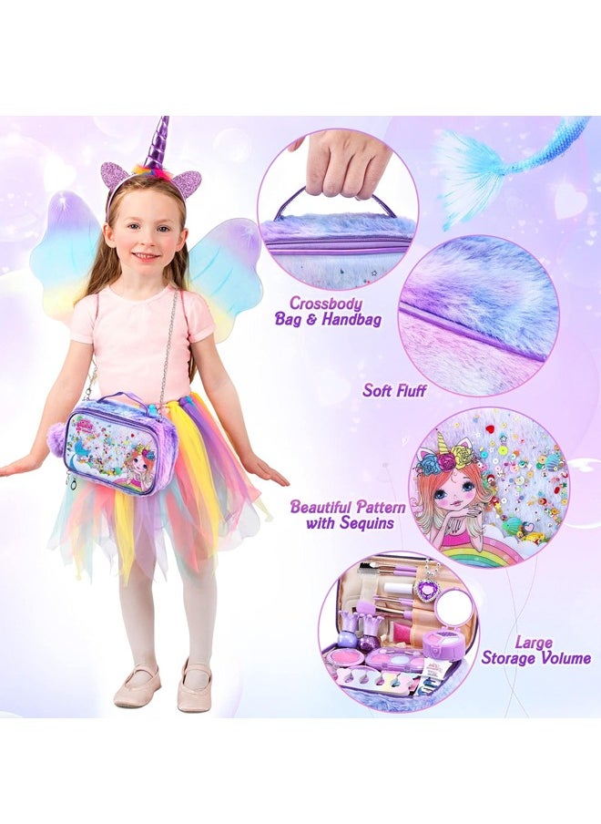 Tiokkss Kids Makeup Kit for Girls, Unicorn Makeup Set, Real Washable Make up Kit for Little Girl Princess Toddler Makeup for Kid Birthday Gifts Unicorn Toys for Girls  - Image 3
