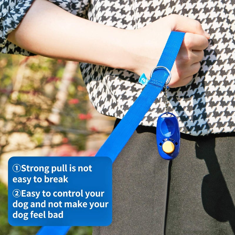 BAAPET 15/20/30/50/100 ft Long Dog Training Leash with Clickers for Small, Medium and Large Dogs or Cats (50 Feet, Blue) - Image 4