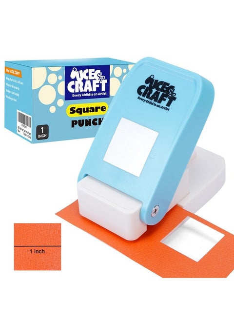 Square Punch 1 Inch Paper Punch For Crafts, Punch Shapes Handmade Hole Punch For Crafting, Square Paper Punch Craft Lever Punch For Crafting Scrapbooking, Diy Card Making