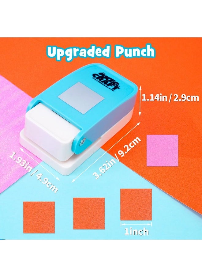 Square Punch 1 Inch Paper Punch For Crafts, Punch Shapes Handmade Hole Punch For Crafting, Square Paper Punch Craft Lever Punch For Crafting Scrapbooking, Diy Card Making