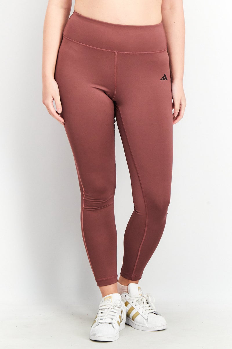 Adidas Women Sportswear Fit Brand Logo Training Leggings, Old Rose - Image 1