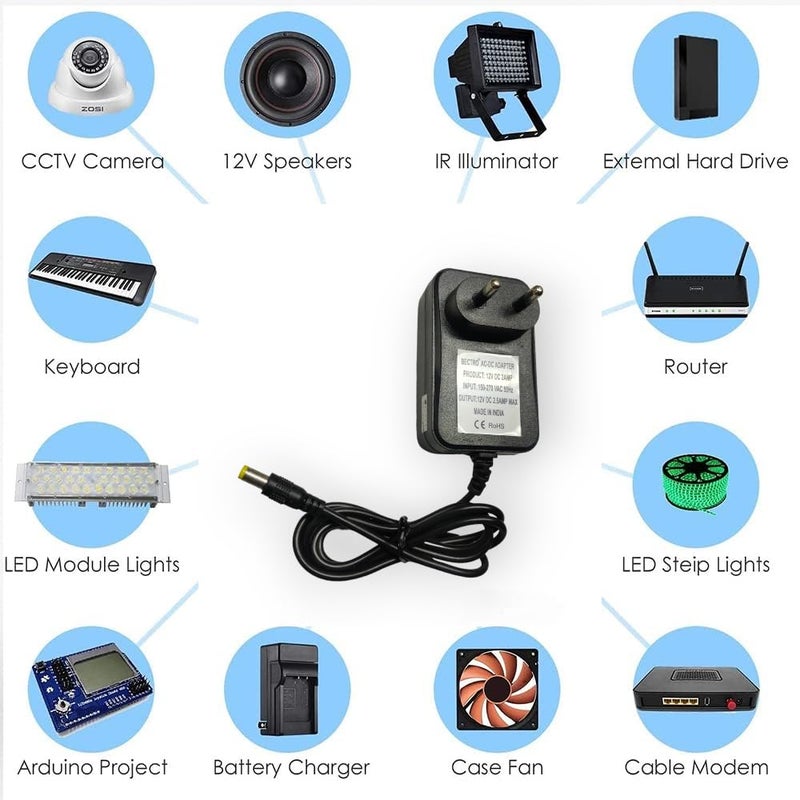 Bectro محول طاقة تيار مستمر 12 فولت 2 أمبير ثقيل - Image 3