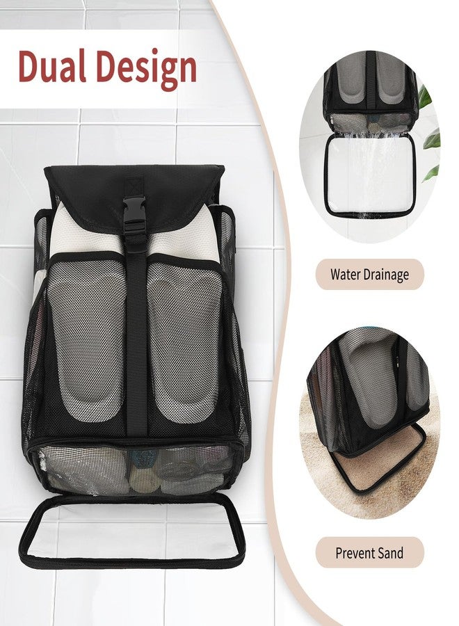 Ethereal Hanging Mesh Shower Caddy Portable for College Dorm Room Essentials, Large Capacity Shower Bag for Guys/Girls, for Beach, Swimming, Gym - Image 3