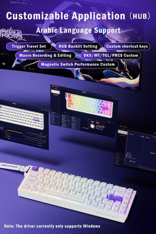 لوحة مفاتيح ألعاب مغناطيسية COER 68C بإضاءة RGB وتصميم 65% مع 68 مفتاحًا، أغطية مفاتيح PBT عربية مقاومة للتآكل، مفاتيح تأثير هول قابلة للتعديل للاستجابة السريعة، معدل استطلاع 8K و128K لضغطات دقيقة، كابل نحاسي عالي السرعة، متوافقة مع PS4 وPS5 وXbox وPC، مثالية لألعاب Fortnite وFPS، تصميم مدمج محمول للألعاب الاحترافية. - view 3