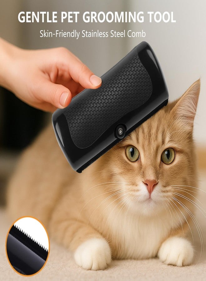 YEAHGO Deshedding Dog Brush, Deshedding Brush for Indoor Cats, Dogs, Effective Pet Hair Remover Comb for Short Long Hair, 2025 New Easy Clean Pet Grooming Tool for Shedding Control - Image 4