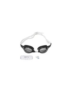 Dolphin G-168 Anti-Fog Kids Swim Goggles With Box & Ear Plugs, Black/White  - Image 1