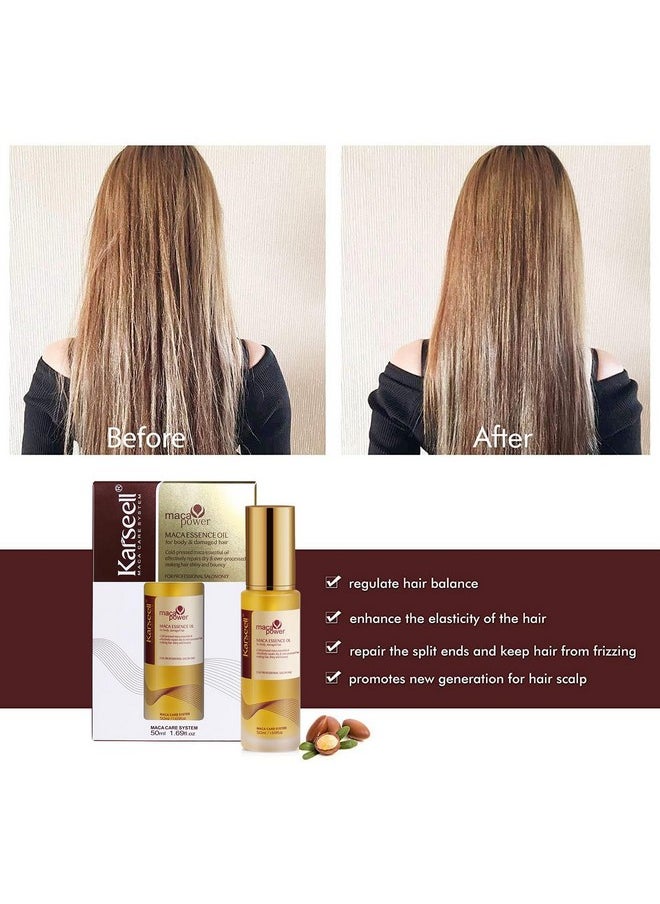 كارسيل زيت الأرغان المغربي من كارسيل لعلاج الشعر، زيت الأرغان المعصور على البارد، خفيف الوزن، للشعر الجاف والتالف، 50 مل  - Image 4
