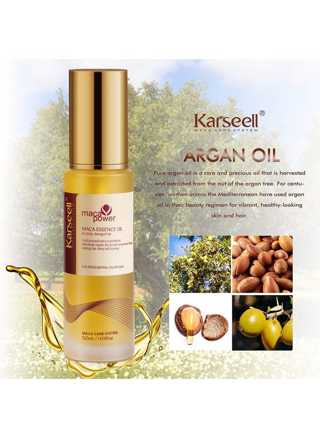 كارسيل زيت الأرغان المغربي من كارسيل لعلاج الشعر، زيت الأرغان المعصور على البارد، خفيف الوزن، للشعر الجاف والتالف، 50 مل  - Image 3