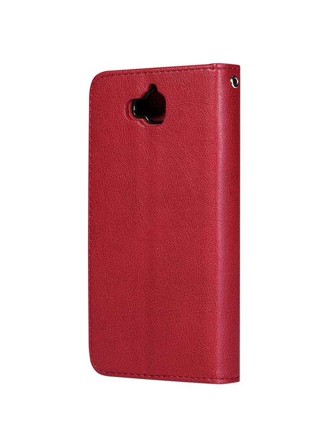 Green Tiger Case For Huawei Y6 Pro / Enjoy 5 Solid Color Horizontal Flip Protective Case with Holder & Card Slots & Wallet & Photo Frame & Lanyard - Image 3