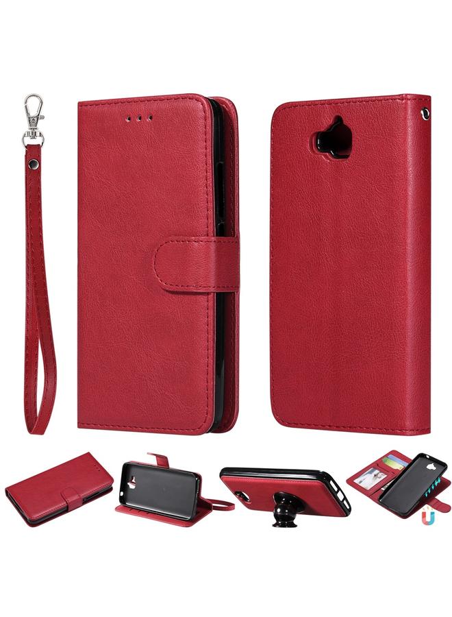 Green Tiger Case For Huawei Y6 Pro / Enjoy 5 Solid Color Horizontal Flip Protective Case with Holder & Card Slots & Wallet & Photo Frame & Lanyard - Image 1